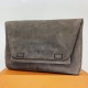 Genuine Leather / Poseidon V Cover Slim Handbag - Stone