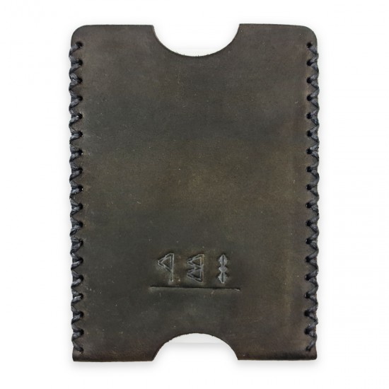 Genuine Leather / Athena Card Holder - Antique Green