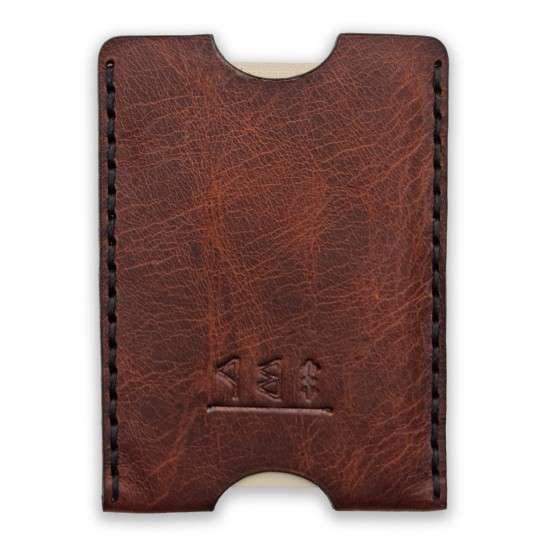 Genuine Leather / Poseidon Card Holder - Tobacco