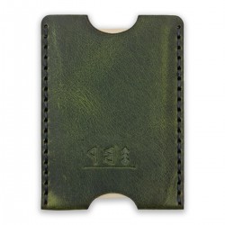 Genuine Leather / Poseidon Card Holder - Emerald 