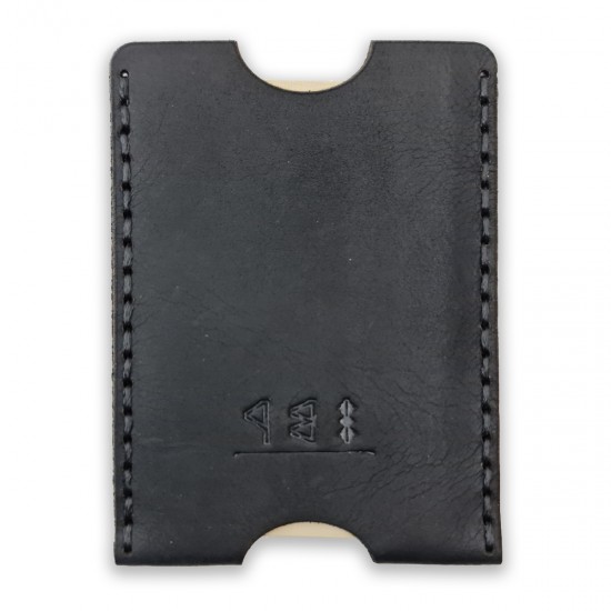 Genuine Leather / Poseidon Card Holder - Black
