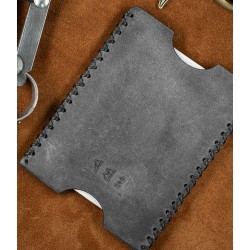 Genuine Leather / Athena Card Holder - Stone