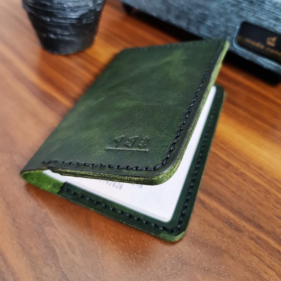 Genuine Leather / Passport Cover - Emerald