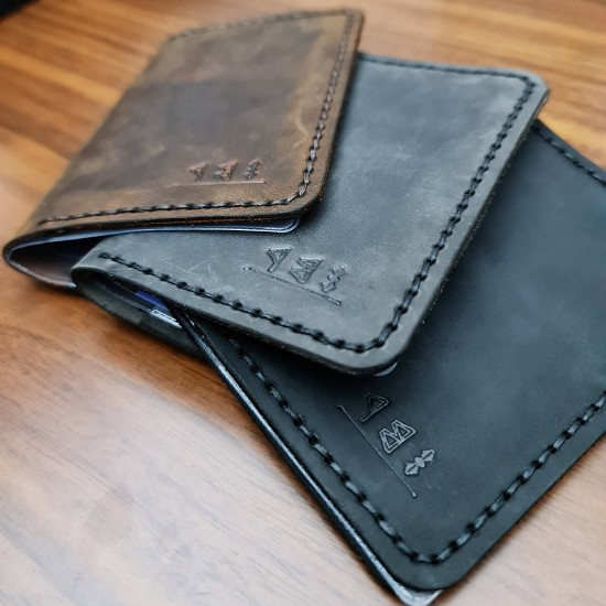 Genuine Leather / Permit Cover - Black