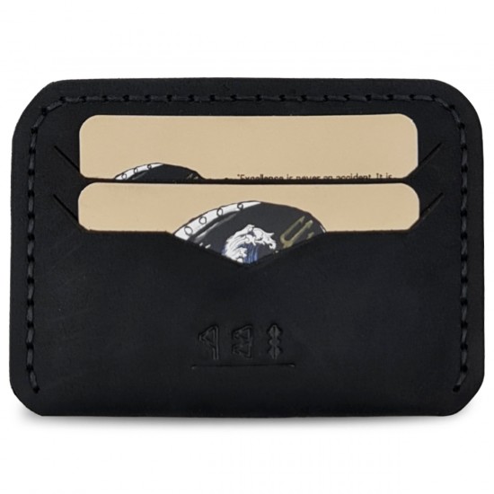 Genuine Leather / Poseidon Signature Wallet - Black