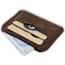 Genuine Leather / Poseidon Signature Wallet - Antique Tan