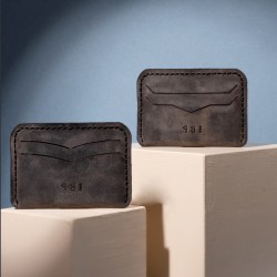 Genuine Leather / Athena Signature Wallet - Stone