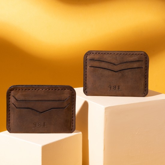 Genuine Leather / Athena Signature Wallet - Italian Brown