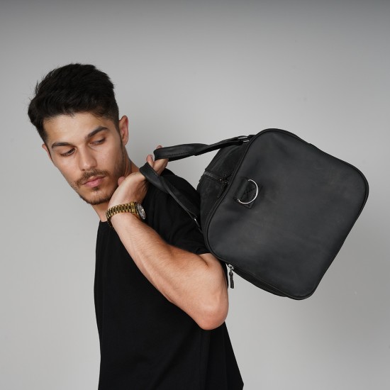 Genuine Leather / Travel & Sport Bag Unisex - Black