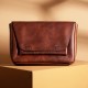 Genuine Leather / Poseidon V Cover Handbag - Tobacco